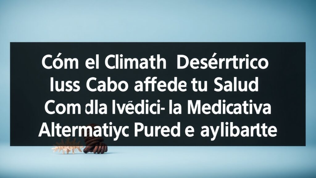 Cómo el Clima Desértico de Los Cabos Afecta tu Salud y Cómo la Medicina Alternativa Puede Ayudarte
